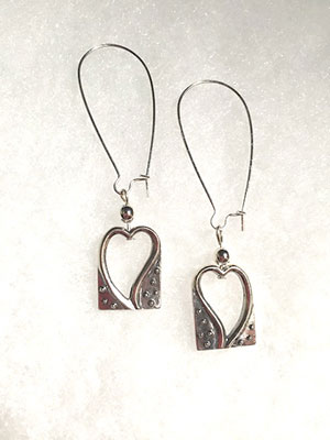 Sterling Heart Earrings